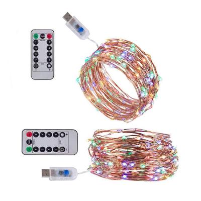 China Factory Supply Real Remote Control High Quality Single USB LED String Lights Timing Function USB Connector Fairy Lights Remote Control String for sale