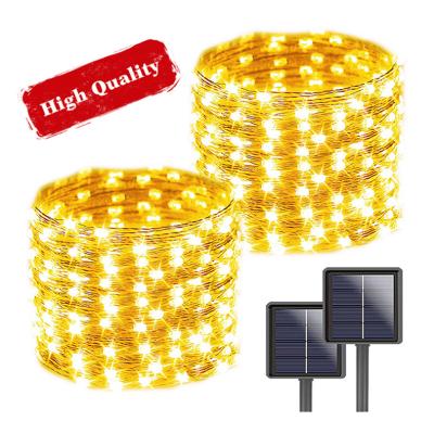 China Real Garden Factory Supply Price Good Outdoor Waterproof Solar Power Copper Wire String Lights Solar Power Garden Fairy Lights Twine for sale