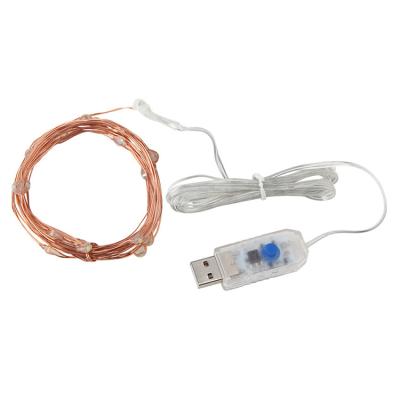 China Compact Design Remote Control USB LED String Lights Factory Supply Flexible Copper Wire String Lights USB Connector USB Fairy Lights String for sale