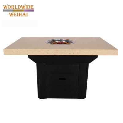 China Easily assembled korean bbq tables for restaurant/korean bbq grill restaurant bbq table/commercial korean bbq grill table for sale