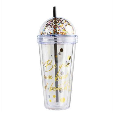 China Wholesale Viable 16oz Shiny Acrylic Skinny Tumbler Plastic Shiny Colored Tumbler With Lid And Straw for sale