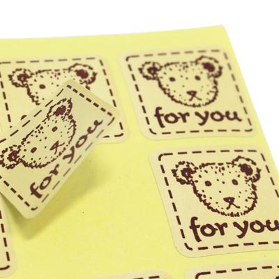 China Waterproof Vintage Cute Bear Small For You Sticker DIY Gifts Posted Decoration Multifunctional Sealing Scrapbooking Baking Label for sale