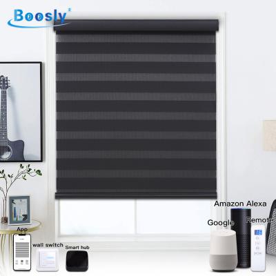 China Factory Directly Sale Eco-friendly Waterproof Blackout Fabric Zebra Roller Blinds Shades Flame Fetardant Motorized Zebra Solar Roller Blinds for sale