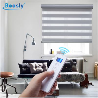 China Decorative Country Tuya Motor Smart Sunscreen Windows Made In China Zebra Roller Blinds for sale