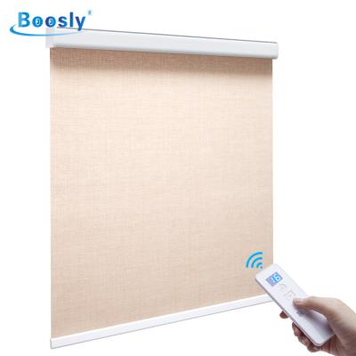 China Eco-friendly Motorized Waterproof Outdoor Battery Powered Roller Shade WIFI Smart Control Roller Shade Blackout For Office Home Windows for sale