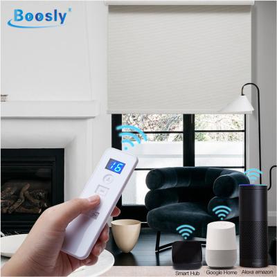 China Traditional double tuya smart wifi roller blind zebra roller shade blackout fabric electric roller blinds for sale