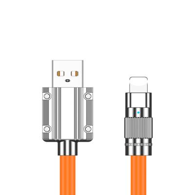 China Factory Wholesale Low Price Super Fast Data Transfer Cable 1.5M Zinc Alloy Liquid Silicone 120W Od6.0 For Iphone Android for sale