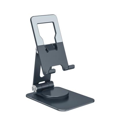 China Wholesale Adjustable Portable Foldable Rotating Desktop Mobile Phone Holder Stand Universal Adjustable Zinc Alloy Desktop Phone Tablet Holder for sale