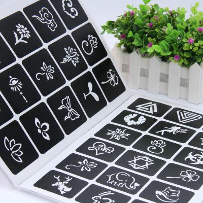 China Temporary A4 Size Thousands Templates Henna Tattoo Stencil Face Reusable Temporary Tattoo Supplies Stencils For Airbrush Painting Arrow for sale