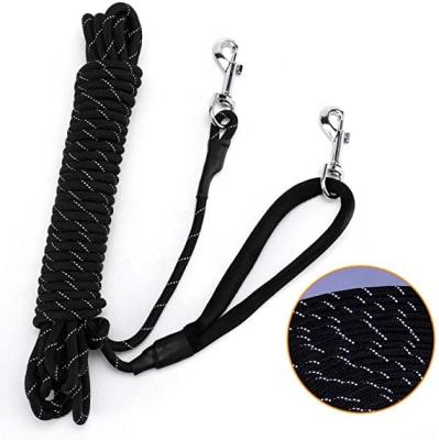 China Outdoor Travel Dog Leash Push Duty Dog Two Line Rope Leash Tracking Outdoor Recall Dog Training Leash for sale