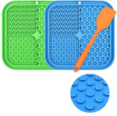 China Non-Automatic Dogs Lick Boredom Worry Reducer Nose Slow Feeding Mat Puzzle Toys Food Pad Pet Feeding Mat With Suction Cups for sale