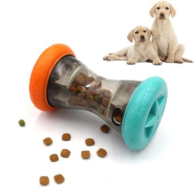 China Viable Interactive Puzzle Dog Toys, Treat Puzzle Dispensing Toys for Small Dogs, Improve Pet Digestion Dog Shaped Barbell Toys for sale