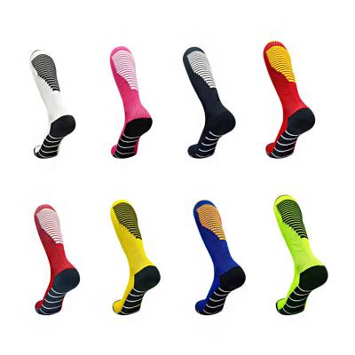 China 2022 Outdoor Qatar World Friendship Breathable Cup Sports Soccer Training Adult Children With The Same OEM Wholesale Long Football Socks for sale