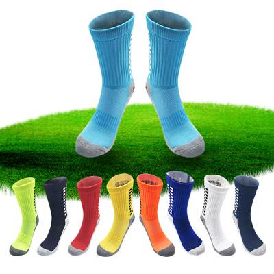 China Qatar World Friendship Cup Sport Football Fan Design Polyester Custom Slip Breathable 2022 New Non Slip Football Custom Logo Football Socks for sale