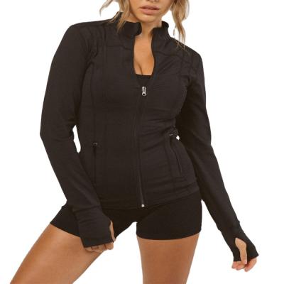 China Wholesale New Arrival Custom Winter Fitness Breathable Long Sleeve Zipper Up Hoodies Women Yoga Jacket for sale