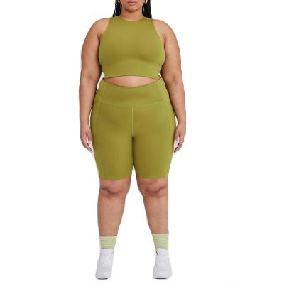 China Wholesale New Breathable Clean Fitness Clothing Women Short Set Sports Bra Activewear Fitness Plus Size Yoga Set for sale