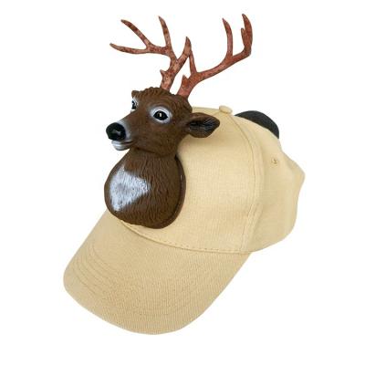 China JOINT Elk Logo Wholesale OEM/ODM 3D Design Different Animal Caps for sale