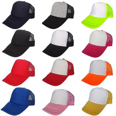 China JOINT Multicolor Single Custom Logo Custom Logo Trucker Cap JOINT Sublimation Foam Mesh Red Black Red Black Truck Hats for sale