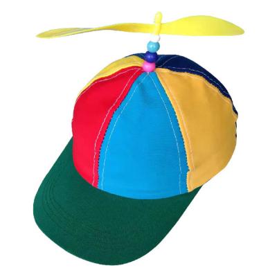 China Wholesale High Quality COMMON Child Funny Multi Color Embroidery Helicopter Screw Propeller Hat Custom Logo Child Hat for sale