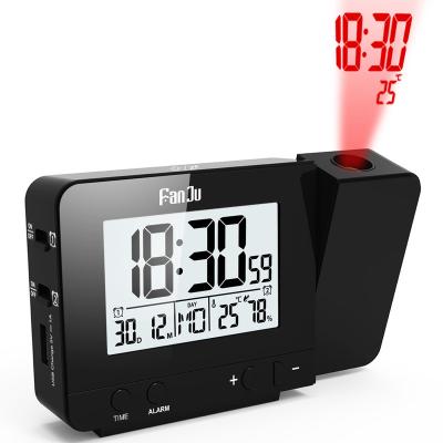 China Radio Alarm Clock Digital Date Nap Function Backlight Watch Wall Projector Desk Table Clock With Time Projection for sale