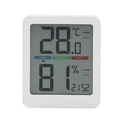 China 24 Hours Measuring Thermometer Temperature And Hygrometer Indoor Alarm Clock Can Be Hung Type Temperature And Humidity Clock Bathroom Temperature And Humidity for sale