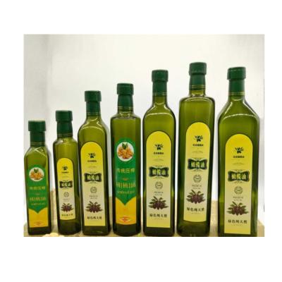 China Hot Sale Food 250ml 500ml Olive Oil Bottle Dispenser Glass Dark Green Bottle For 750ml Olive Oil for sale