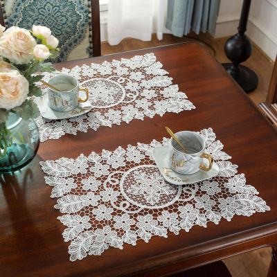 China European classic pastoral home waterproof wedding banquet hotel tablecloth low tablecloth hot sale water soluble tablecloth for sale