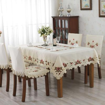 China European style waterproof tablecloth factory embroidery computer style garden style direct sales for sale