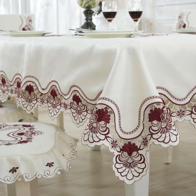 China European style waterproof tablecloth factory embroidery computer style garden style direct sales for sale