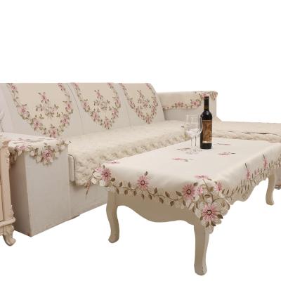 China Modern the latest style wedding computer embroidery style hot sale custom made European tablecloth embroidered tablecloth for sale