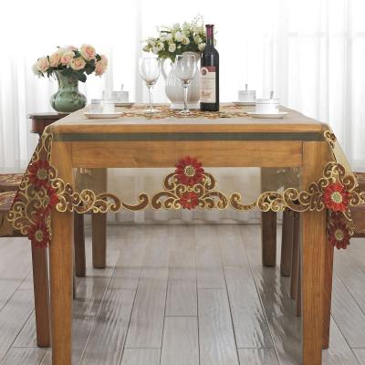 China Computer waterproof European gardening embroidery hollowed out yarn goods tablecloth tablecloth water-soluble manufacturers direct for sale