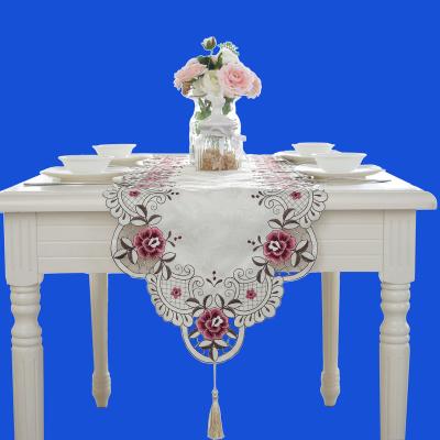 China Computer Embroidered Tablecloth Waterproof Christmas Hot Selling European Style Gardening Water Soluble Style for sale