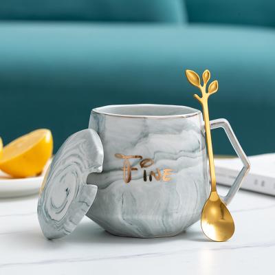 China New Style Viable Gift Marble Grain Mug Leisure And Entertainment Hot Selling Ceramic Mug for sale