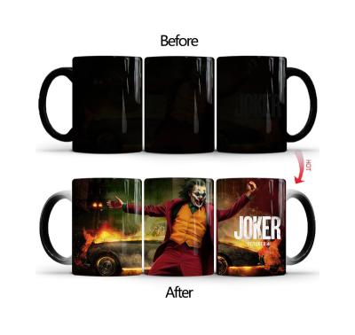 China Viable Border Hot Selling Thermal Coffee Mug Clown Coffee Sensitivity Magic Arab Induction Thermal Ceramic Mugs Mug for sale