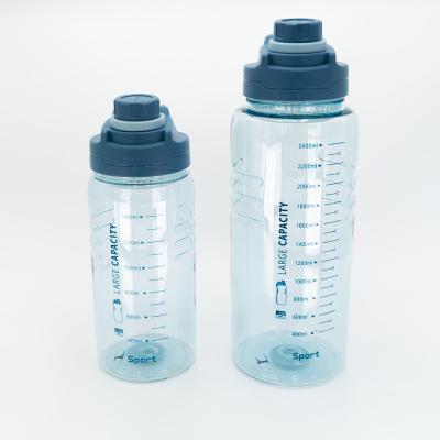 China 1.5L Large Capacity Cup Portable Sports Water Bottle Travel Space Viable Plastic Fitness Cups With Marker for sale