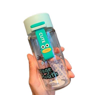 China Mini Cartoon Mini Cartoon 180ml Water Bottle Portable Cute Viable Female Transparent Water Bottle Creative Personality Children Mug for sale