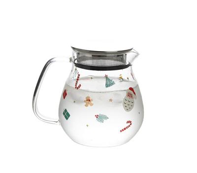 China Small Borosilicate Glass Teapot Sustainable High Heat Christmas Transparent Household Electric Kettle TaoLu Pot Of A Japanese Flower Pot for sale