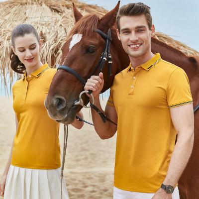 China Wholesale Factory Price Anti-wrinkle Custom Logo Service 8 Colors Mercerized Silk Cotton Men's Polo Shirts for sale