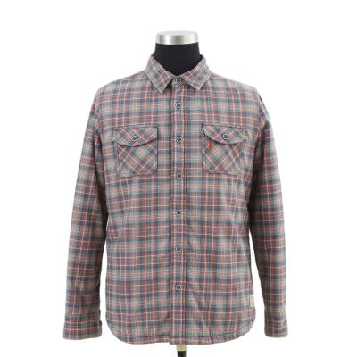 China Customizable windproof navy and dark red checked lambs wool lining winter jacket men for warm wear in winter for sale