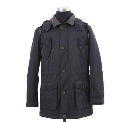 China Reliable And Cheap Cotton Twill Windproof Navy Padded Outer Jackets For Warm Use In Autumn Or Winter for sale