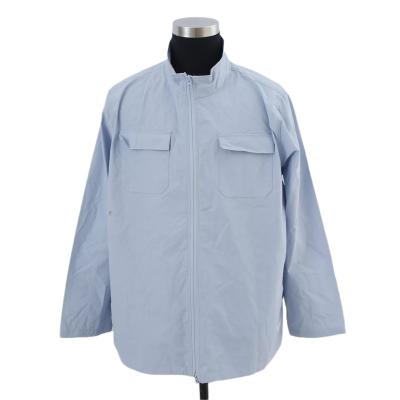 China Factory Casual Promotional Price Full Polyester Coated Gray Sun Protection Jacket For UV Protection for sale