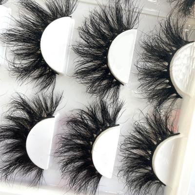 China Free Sample 25Mm Thick Hot Sale Wholesale Vendor Lashes 3D 25Mm Mink Eyelash 100% Real Mink Eyelash for sale