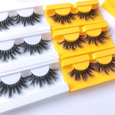 China Private Label 2021 Thick 5D 25mm Fluffy Mink Eyelash Packaging Box 3D Mink Eyelashes Wholesale Vendor for sale