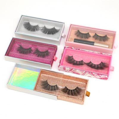 China 6D Wholesale Natural False Mink Eyelash Custom Label Faux Mink Eyelashes False Lashes for sale