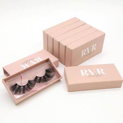 China Wholesale Natural False Mink Eyelashes Private Label From Mink Vendors 25Mm False 3D Eyelashes for sale