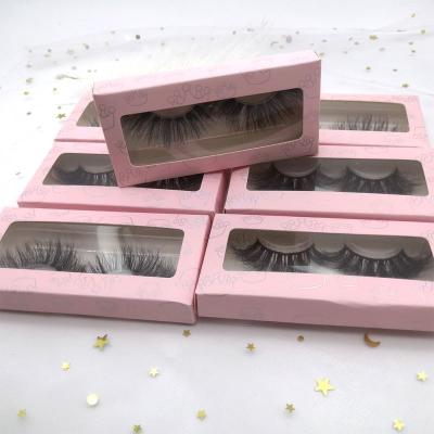 China Wholesale Fake Natural Mink Eyelashes Of Mink Eyelash Packaging Box Custom Label Eyelash for sale