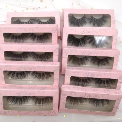 China Recyclable Eyelash Packaging Box For Lashes Boxes Lash Boxes Lash Book Box Plastic and Paper Pink Vendor Eyelash Box for sale