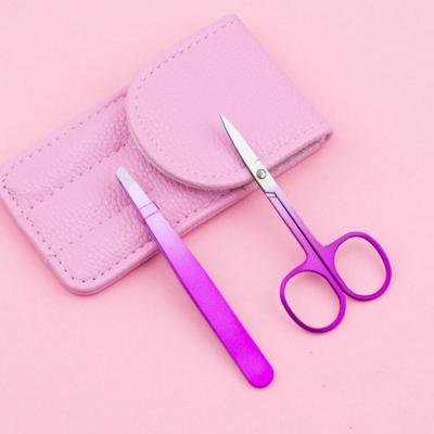 China Stainless Steel Pink Mini Logo Eyelash Volume Eyelash Tweezers Eyebrow Tweezers Set Private Label Work Ladies Eye Makeup for sale