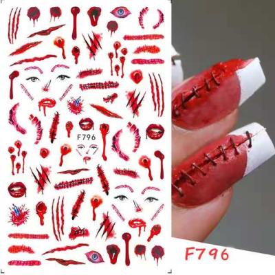 China 3d Nail Dry Art Flower Nail Stickers Decals Babysbreath Manicure Applique New DIY Art Decoration Nail For Nail Decoration for sale