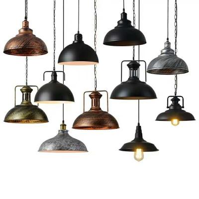 China European Traditional Rustic Led Lights Metal Black Dining Room Vintage Hanging Lamps For Kitchen Dining Room for sale